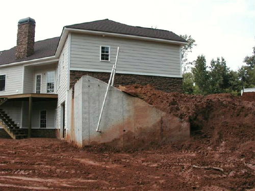 Pond building began before the home was complete 